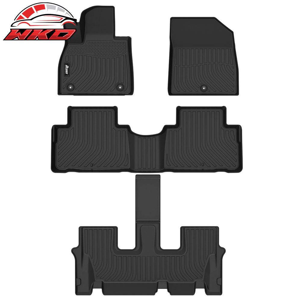 2020-25 Hyundai Palisade 7 & 8 Seats Heavy Duty TPE Floor Mats Liners Guard | Wholesale