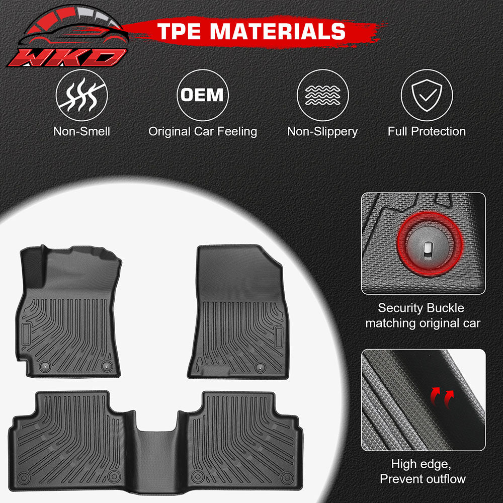 Fits 25-26 Kia K4 Floor Mats TPE Carpets All Season 3D Custom Car Liner Guard