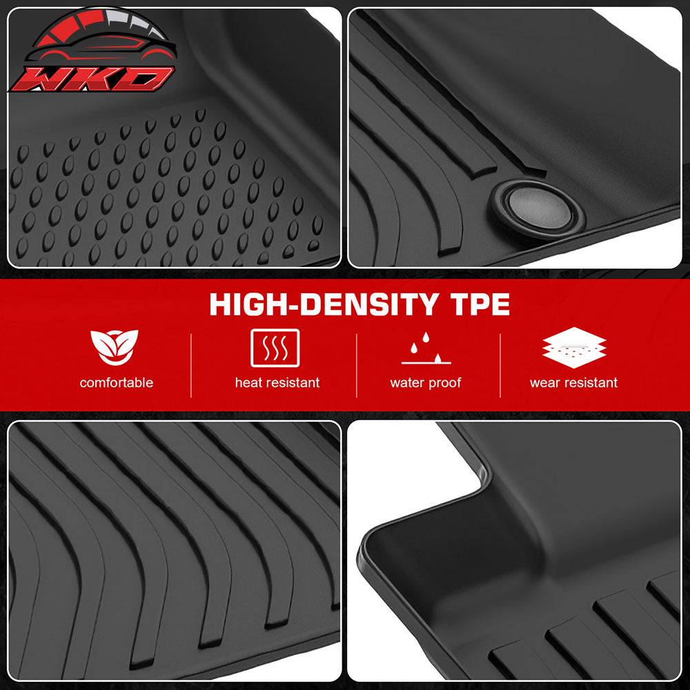 Fits 22-25 Benz V297 EQS Sedan W/O Rear MBUX Tablet 3D TPE Floor Mats Liners