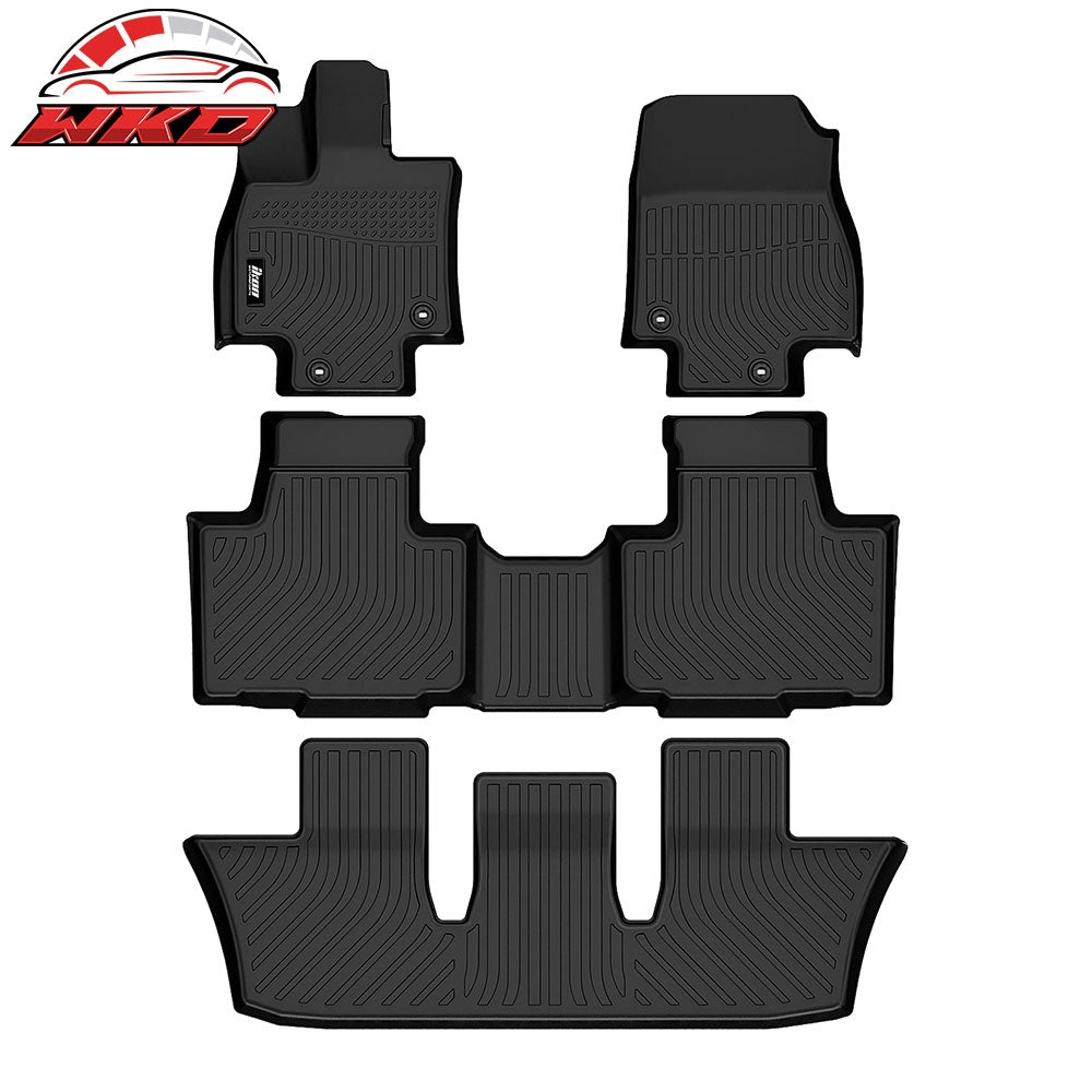24-26 Toyota Grand Highlander 7 Seats 3D Floor Mats All Season Carpet - TPE | Wholesale