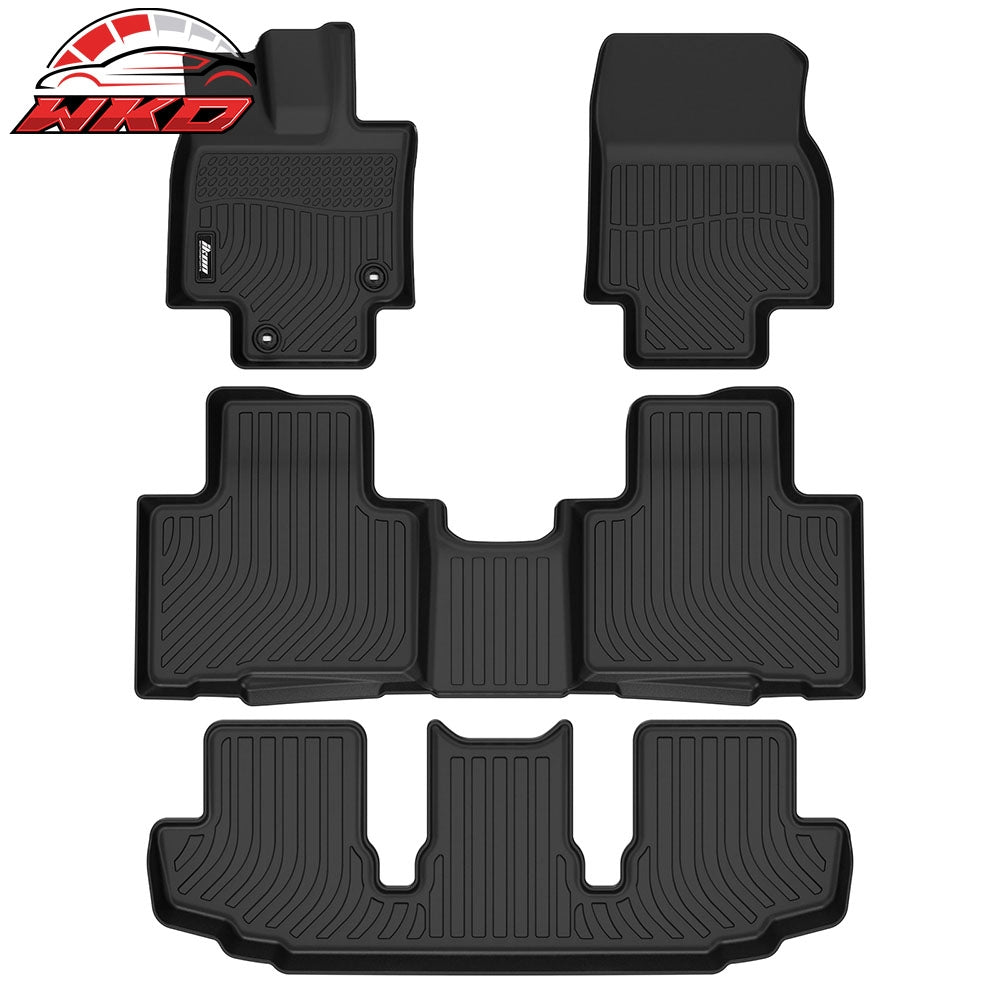 2020-26 Toyota Highlander 7& 8 Seats All Weather Floor Mats 3D Molded Carpets | Wholesale