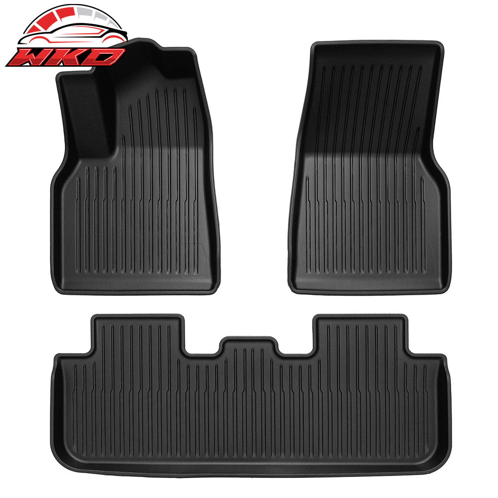 Wholesale 2026 Tesla Model Y Juniper 5/7 Seats 1st & 2nd Rows TPE 3D Floor Cargo Mats