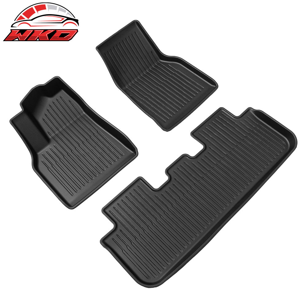 Fits 2026 Tesla Model Y Juniper 5/7 Seats 1st & 2nd Rows TPE 3D Floor Cargo Mats