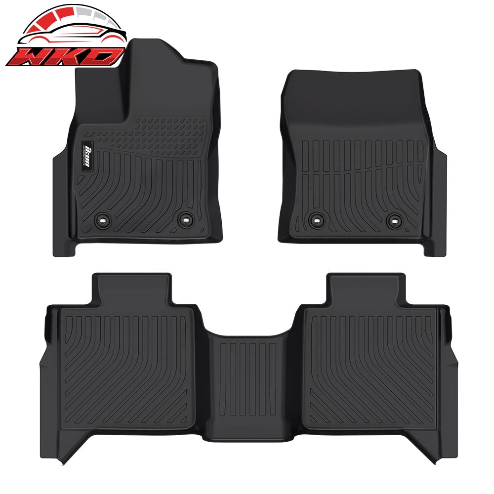 2022-26 Toyota Tundra Crewmax Cab 3D Molded Floor Mats Guard Set TPE 3PCS | Wholesale