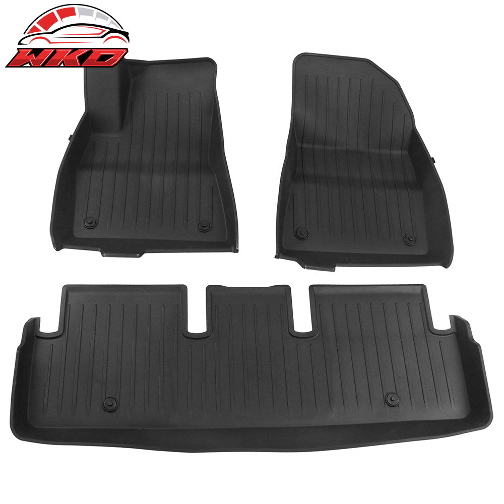 Fits 17-23 Tesla Model 3 3D Molded Front Rear Floor Mats Carpets Injection TPE