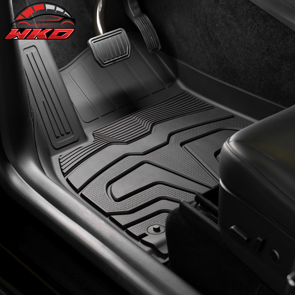 Fits 20-24 Tesla Model Y Floor Mats 3D TPE All Weather Carpets Liner 3PC Guard