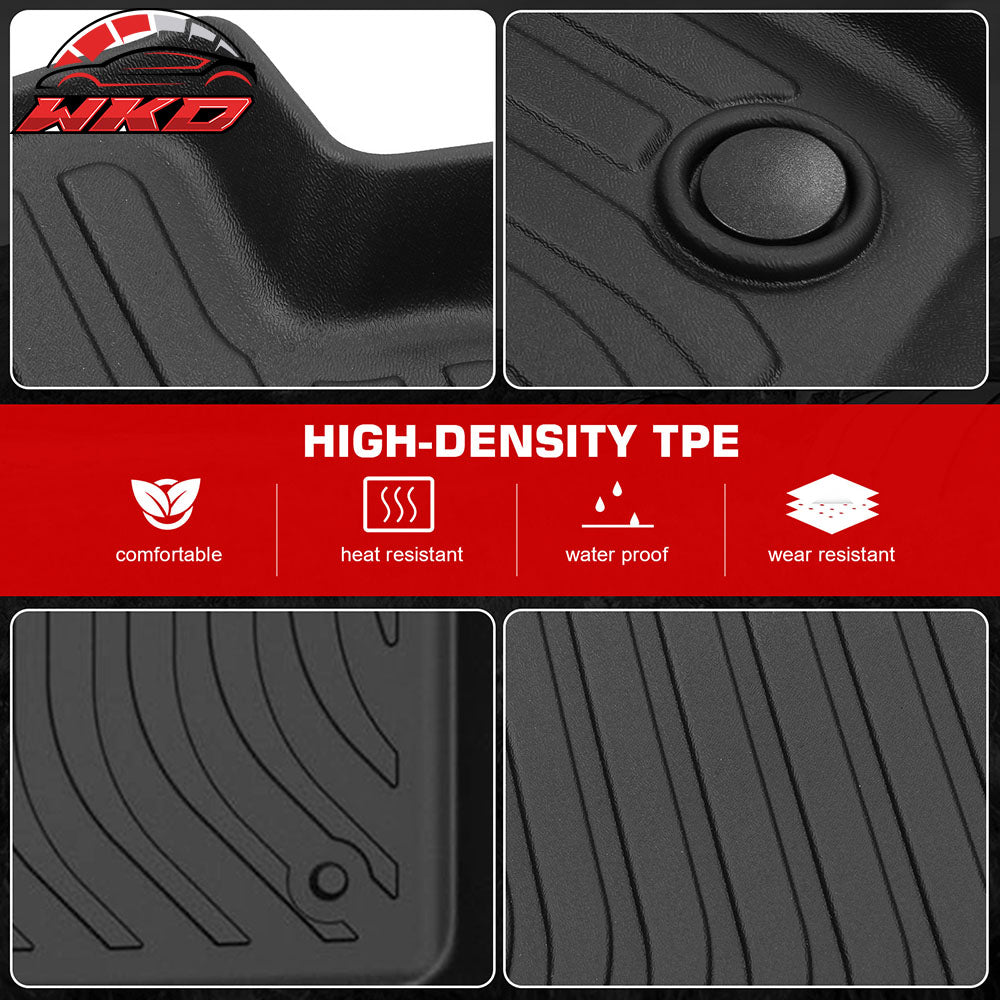 Fits 18-24 Volkswagen Tiguan 7 Seats 3D TPE All Season Floor Mats Carpets 4PCS