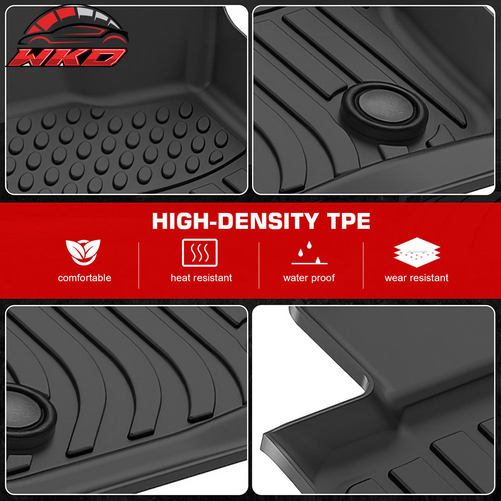 Fits 17-20 Ford Fusion & Lincoln MKZ All Weather 3D TPE Floor Mats Liner Carpets