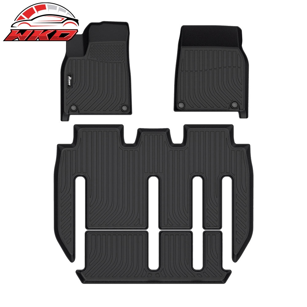 22-26 Tesla Model X 7 Seats All Weather 3D Molded Floor Mats Carpets TPE | Wholesale