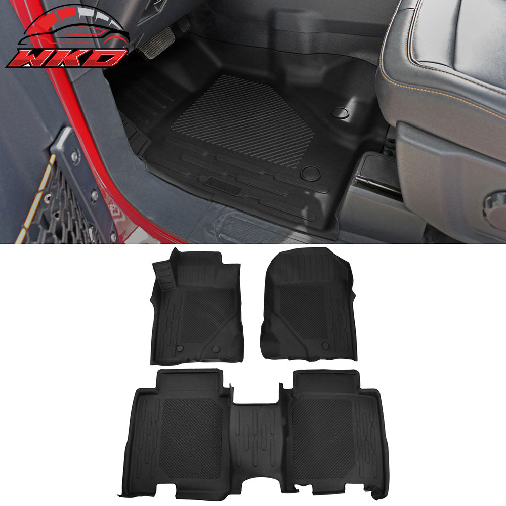 Fits 21-25 Ford Bronco All Weather 3D Molded Front Rear Floor Mats Carpets TPE
