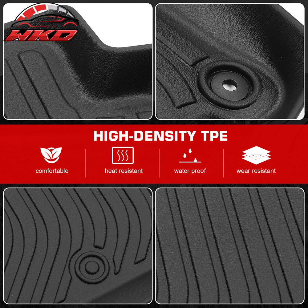 Fits 23-25 Kia Niro EV Floor Mats All Weather TPE 3D Carpets Liner Guard 3PC Set