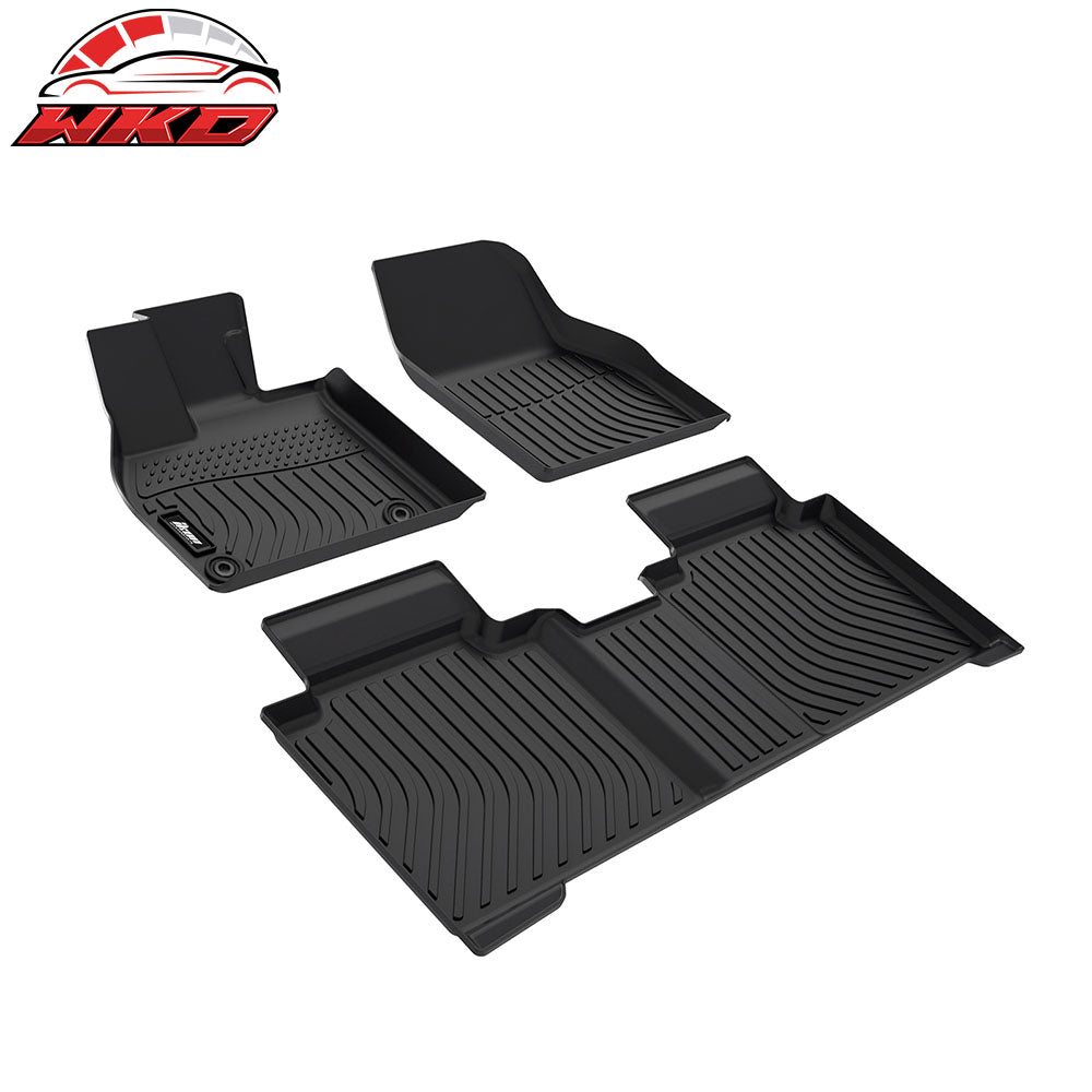 Fits 2023-2025 Subaru Solterra/Toyota bZ4X Floor Mats All Weather TPE 3D Carpets