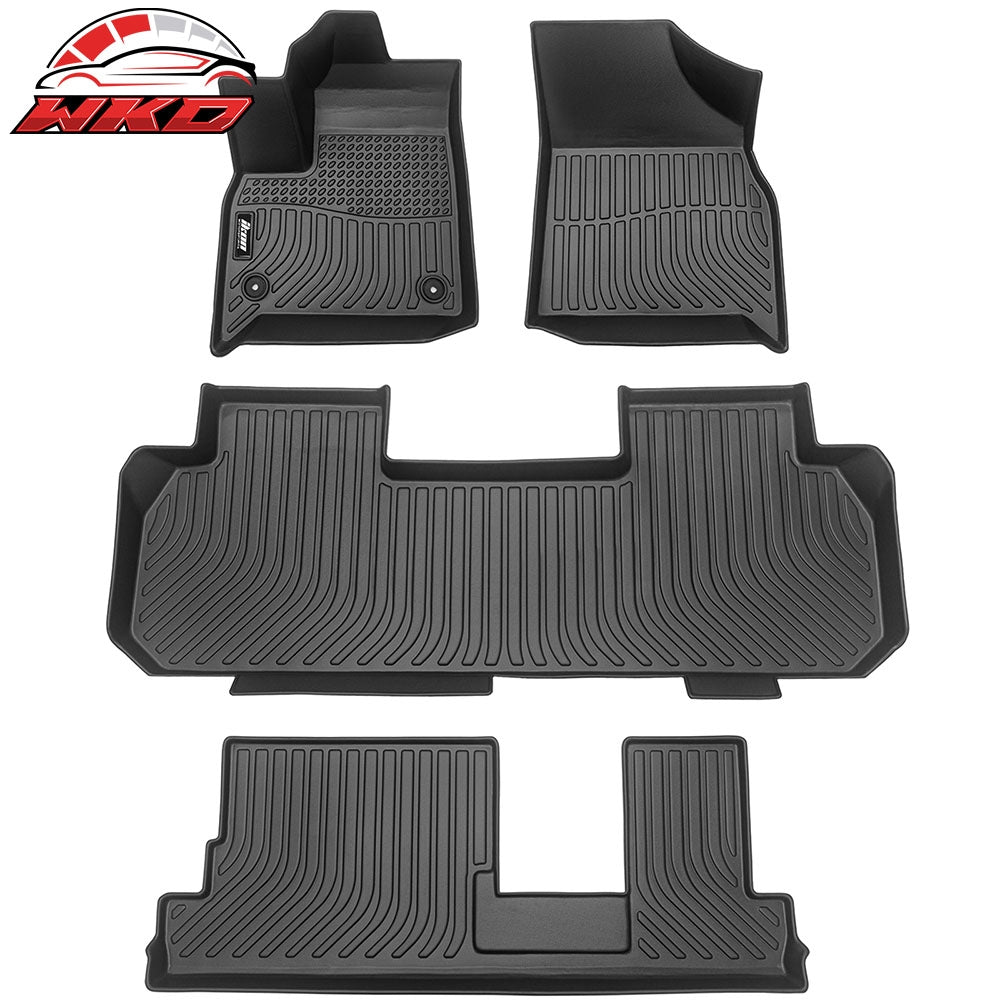18-24 Chevy Traverse Limited 8-Seat 3D Floor Mats All Weather TPE Carpet | Wholesale