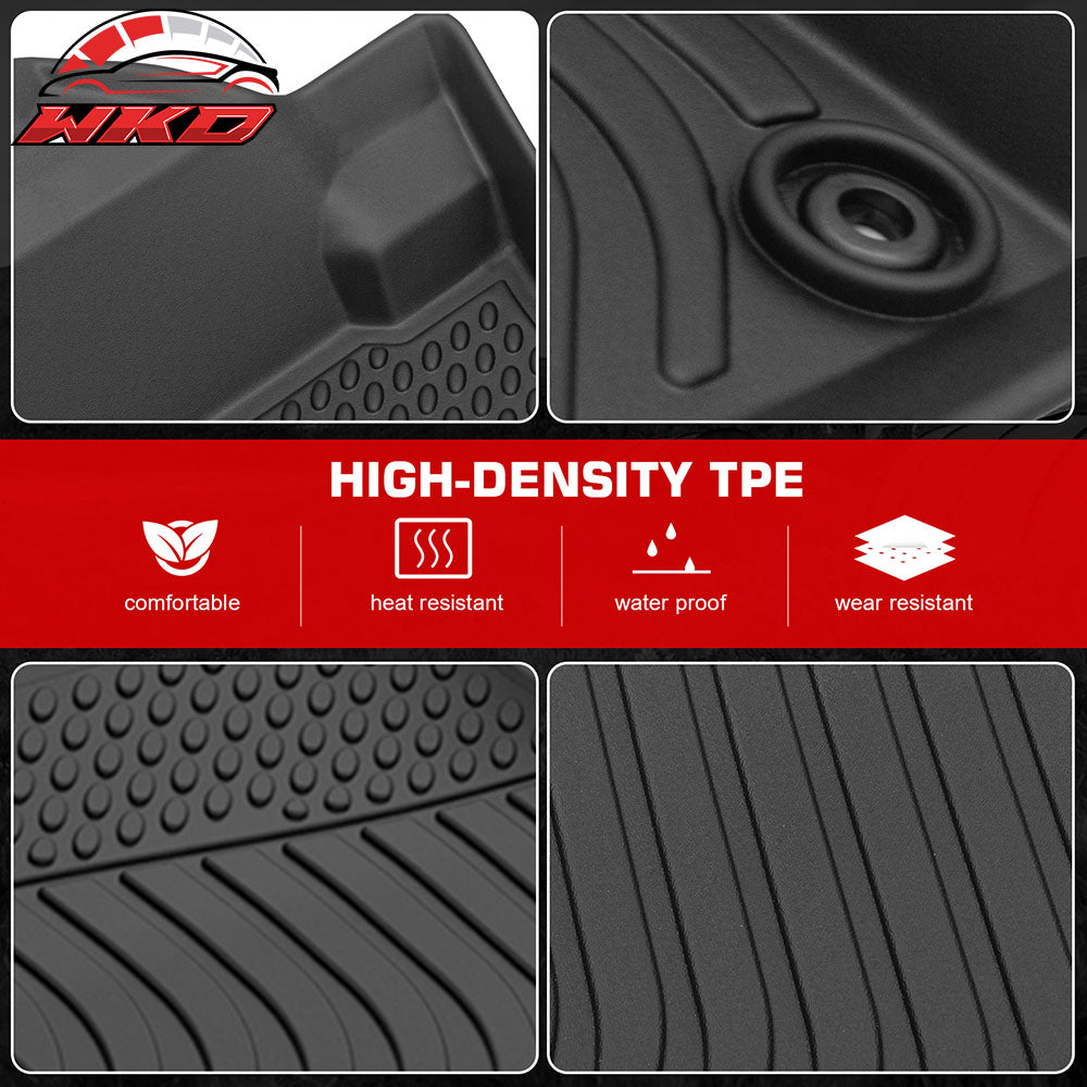 Fits 19-25 Honda Passport 16-22 Pilot 8-Seat Non-Slip Floor Mats All Weather TPE