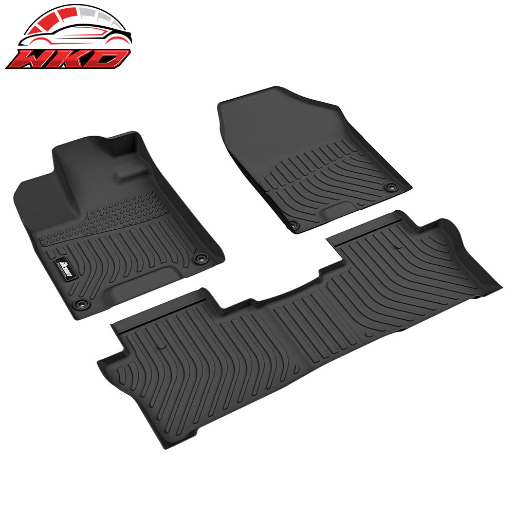 Fits 19-25 Honda Passport 16-22 Pilot 8-Seat Non-Slip Floor Mats All Weather TPE