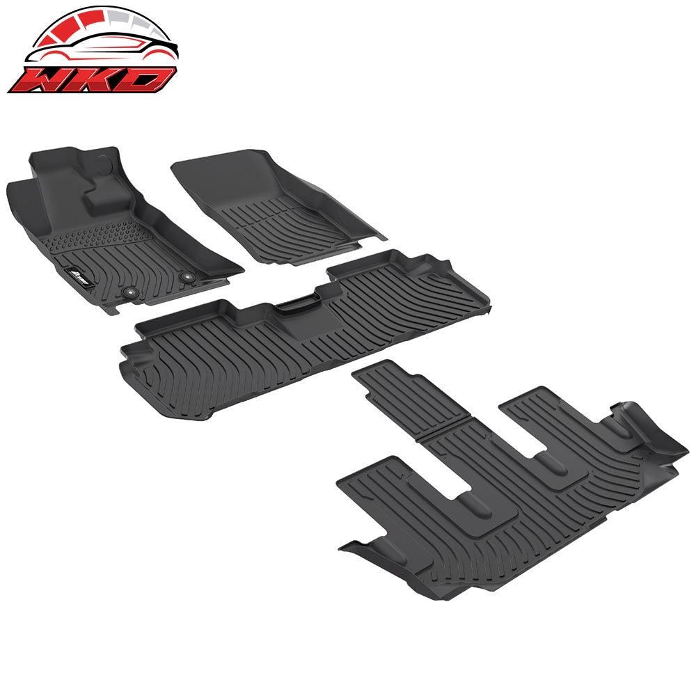 Fits 19-25 Subaru Ascent 8 Seats Bench Seat 3D Floor Mats Carpets Liner TPE 4PCS