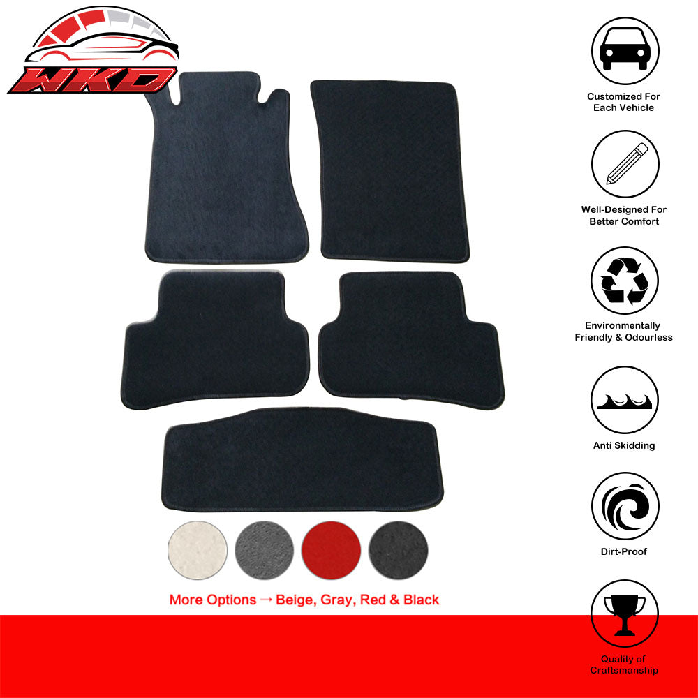 Fits 01-07 Benz W203 C-Class Car Floor Mats Front&Rear Nylon