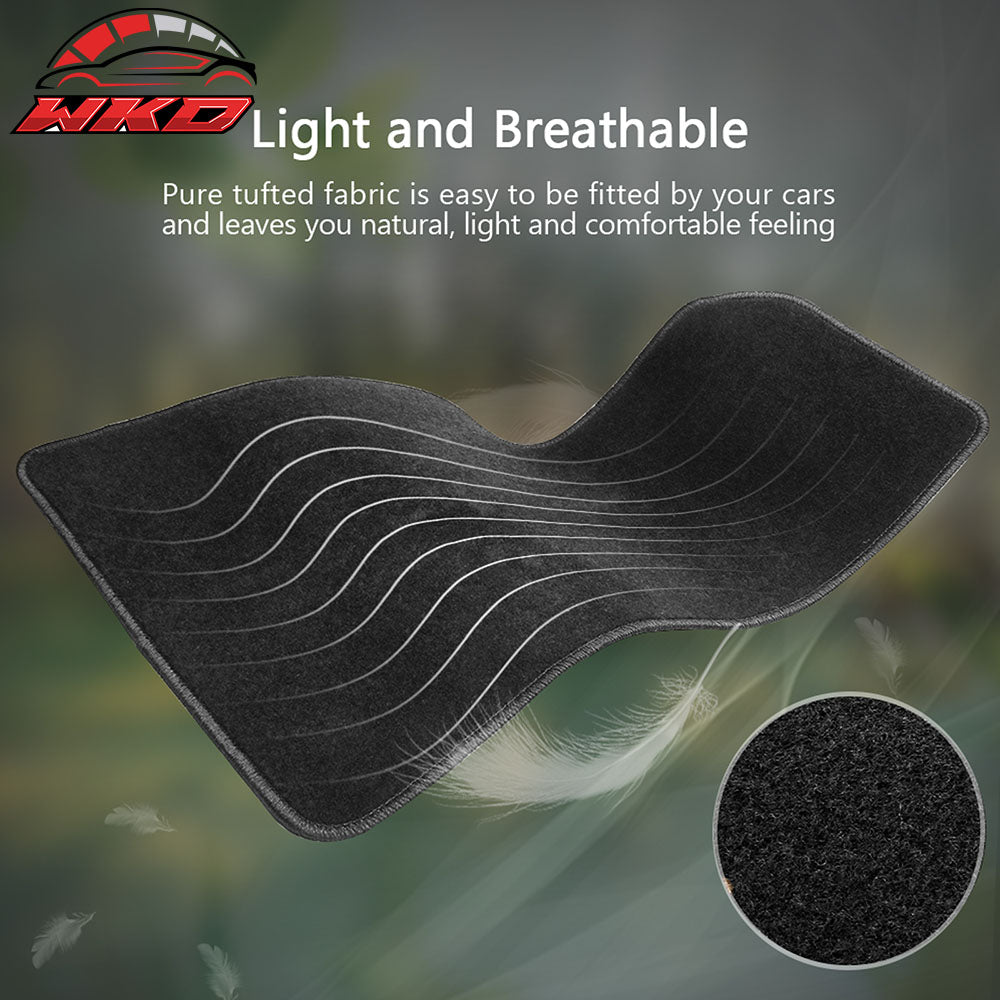 Fits 09-16 Audi A4 S4 Car Floor Mats Liner Nylon Carpets Front Rear Black 4PC