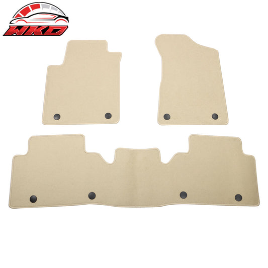 17-23 Nissan Armada QX80 Anti-Slip Front Rear Floor Mats Nylon 3PCS - Beige | Wholesale