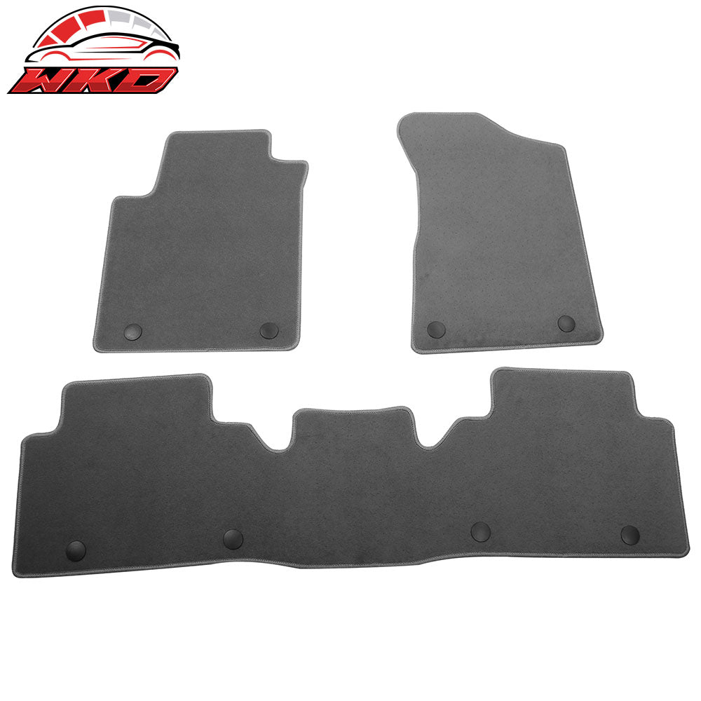 17-23 Nissan Armada QX80 Anti-Slip Front Rear Floor Mats Nylon 3PCS - Gray | Wholesale