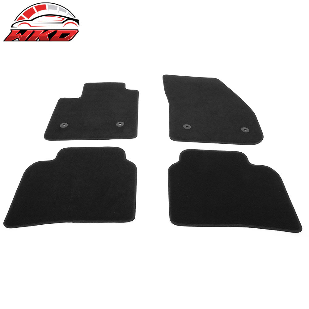 Fits 19-25 Cadillac XT4 Anti-Slip Front Rear Floor Mats Carpet Nylon 4PCS Black