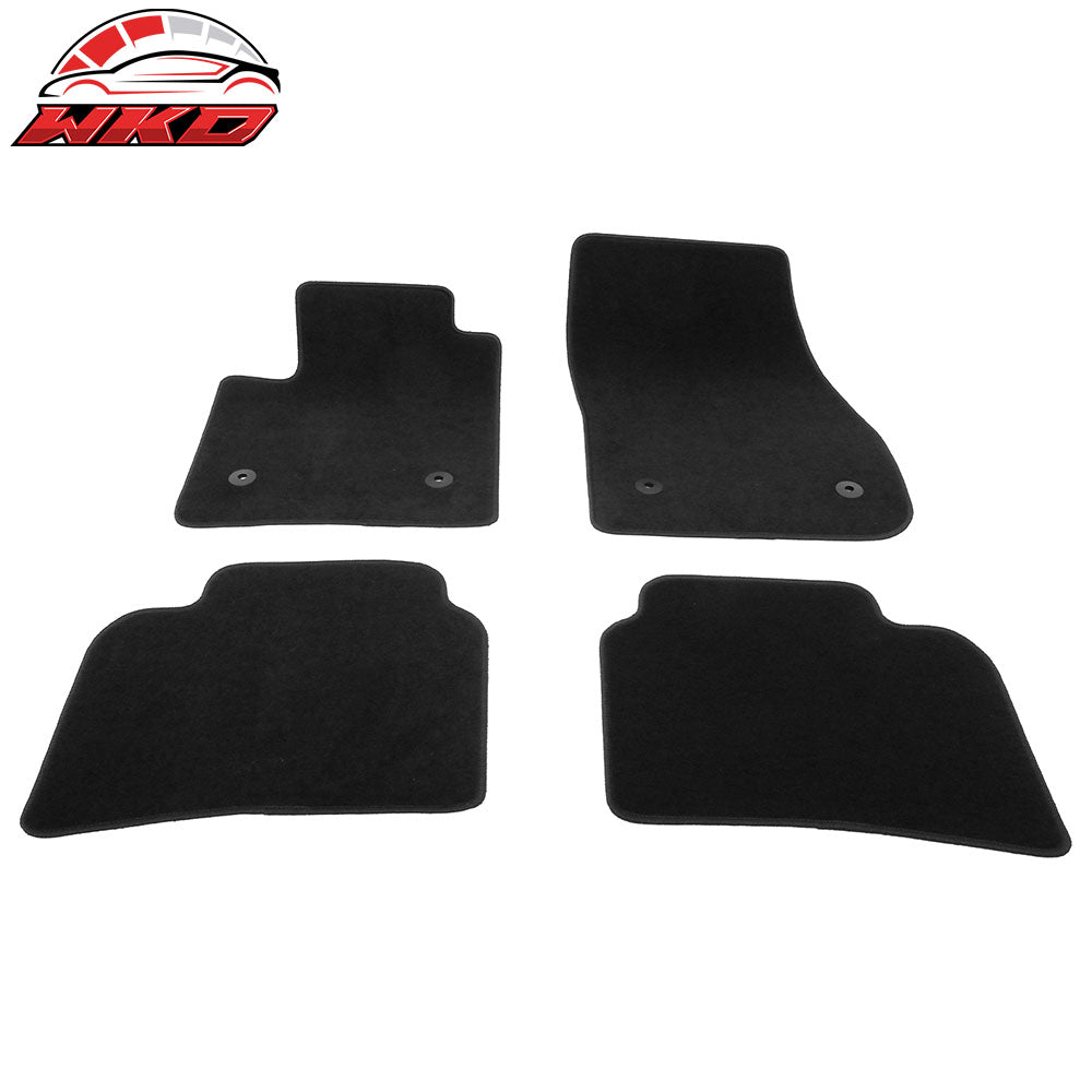Fits 19-25 Cadillac XT4 Anti-Slip Front Rear Floor Mats Carpet Nylon 4PCS Black