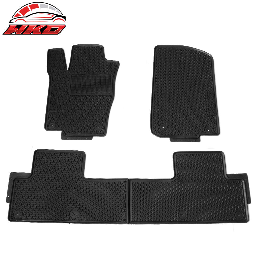 16-19 GLE Facelift SUV Heavy Duty Black Latex Floor Mats Front & Second Row | Wholesale