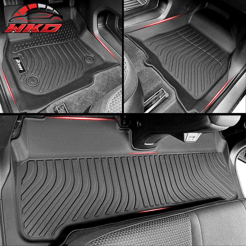 Fits 22-24 Chevy Bolt EUV 3D Floor Mats 5-Seat 1st 2nd Row Heavy Duty Liners TPE