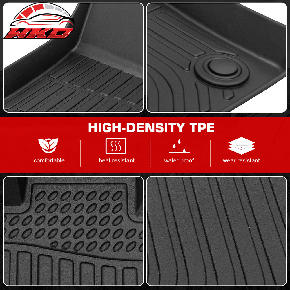 Fits 17-24 Mini Cooper Countryman Non-Slip 3D Floor Mats All Weather TPE Carpets
