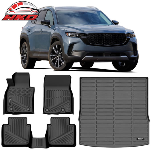 23-26 Mazda CX-50 All Weather 3D Molded Floor Mats Carpets + TPE Trunk Mat | Wholesale