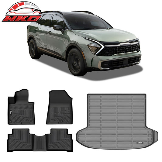 23-25 Kia Sportage EX LX All Weather 3D Molded Floor Mats TPE + Trunk Mat | Wholesale