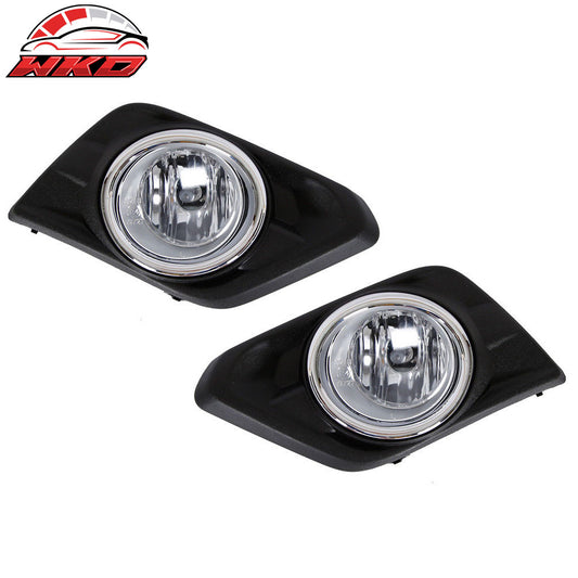 14-16 Nissan Rogue Chrome Clear Lens Fog Light Driving Lamp+Switch+Bezel | Wholesale