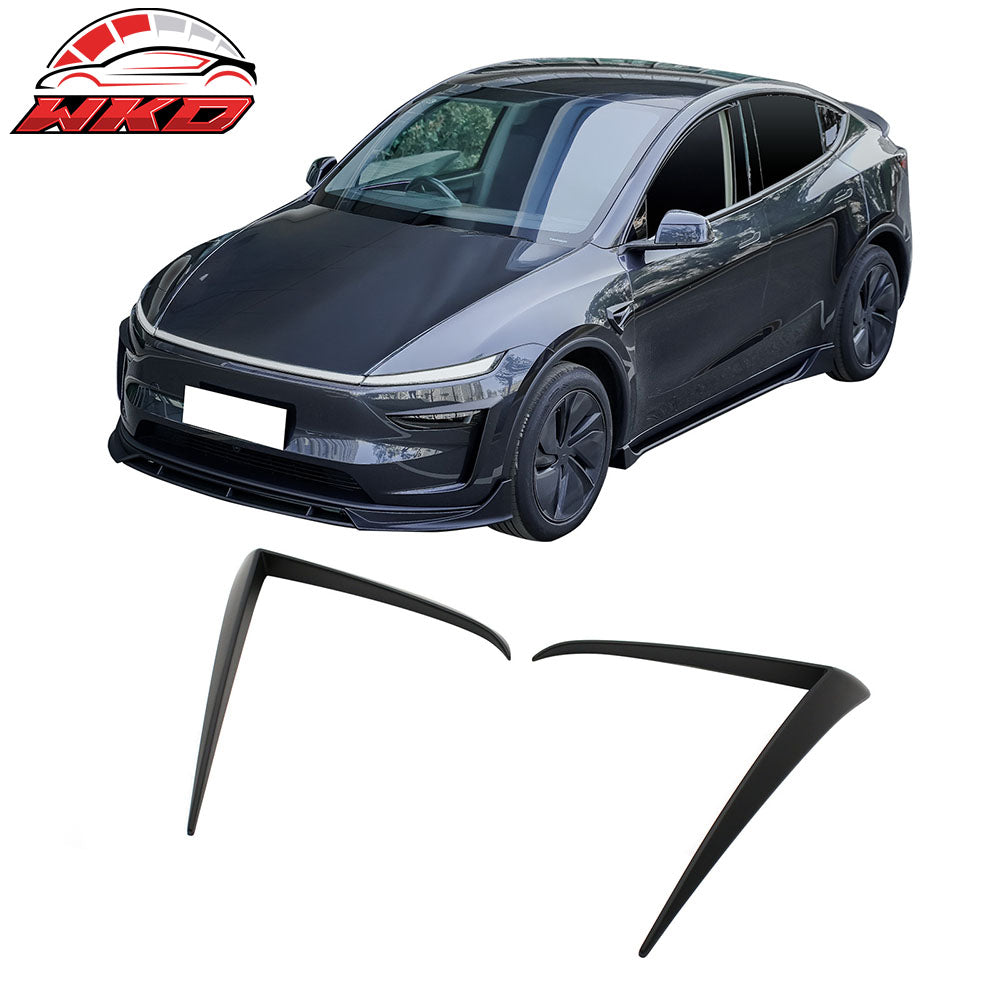 Fits 25-26 Tesla Model Y Juniper Fog Light Eyelid Trim Matte Black Lamp Frame