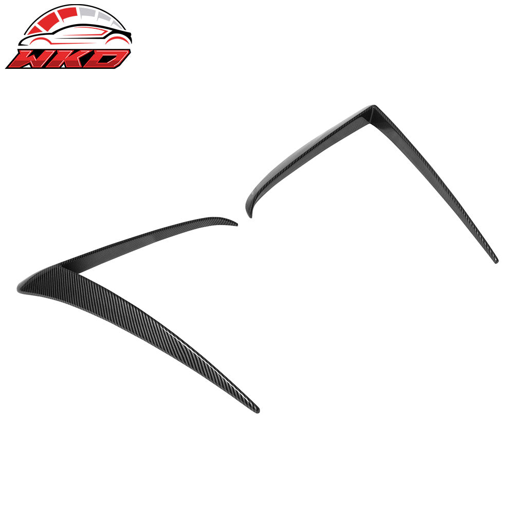 Fits 25-26 Tesla Model Y Juniper Fog Light Eyelid Trim Carbon Fiber Print Frame