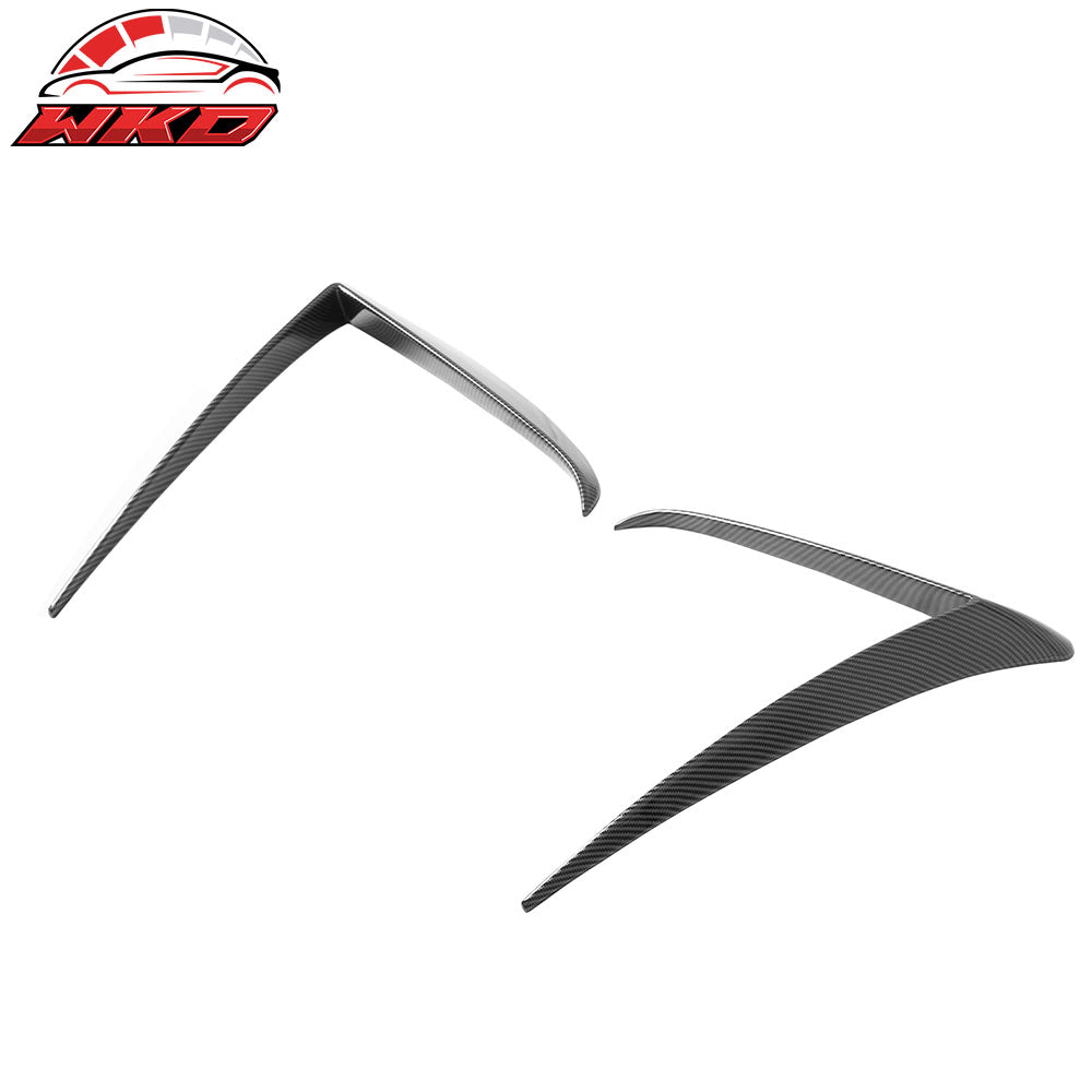 Fits 25-26 Tesla Model Y Juniper Fog Light Eyelid Trim Carbon Fiber Print Frame