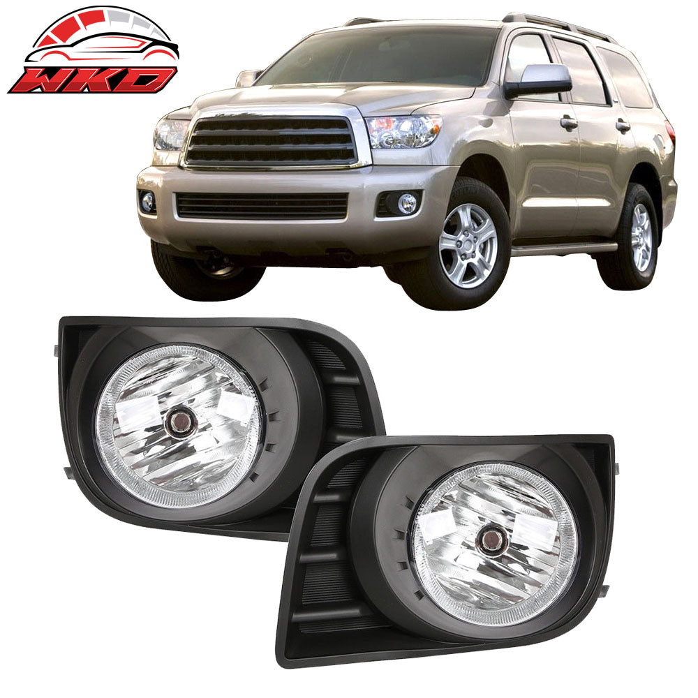 Fits 05-11 Toyota Tacoma & Sequoia 04-06 Solara Fog Lights Lamp W/Wiring Kit