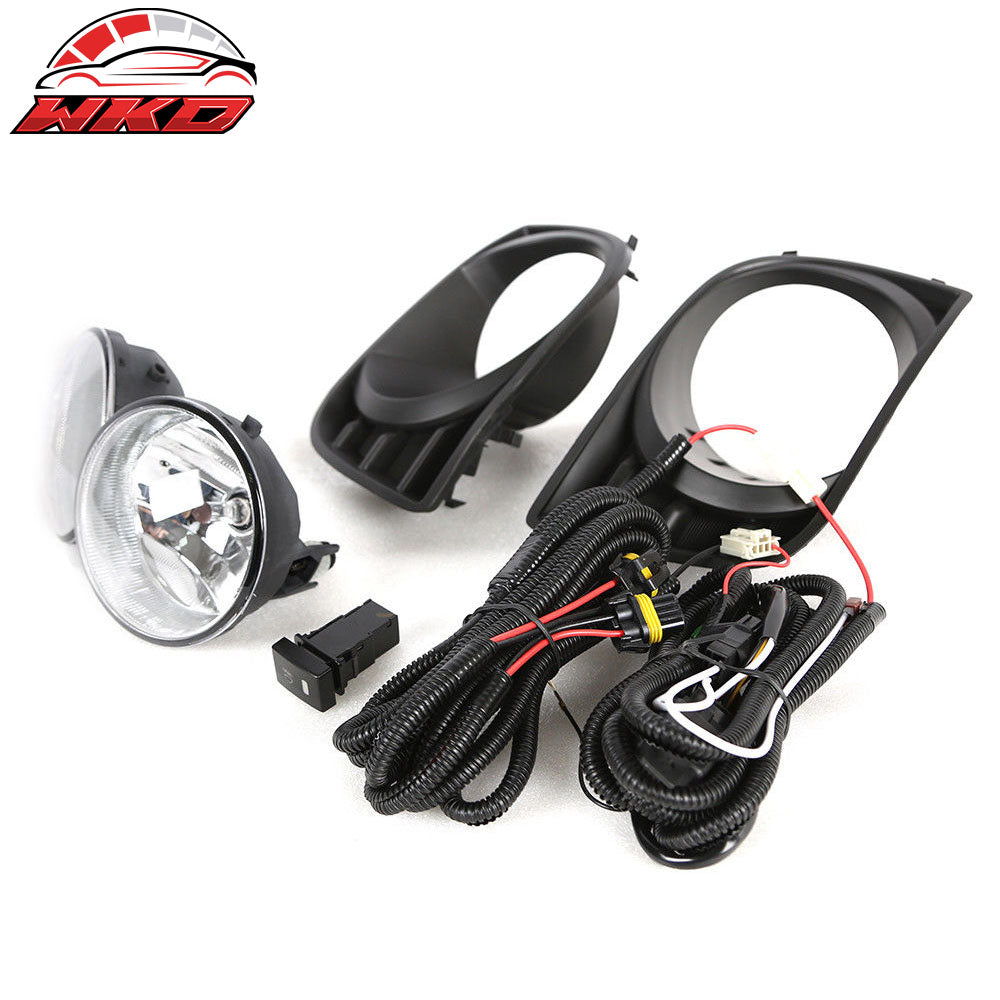 Fits 05-11 Toyota Tacoma & Sequoia 04-06 Solara Fog Lights Lamp W/Wiring Kit