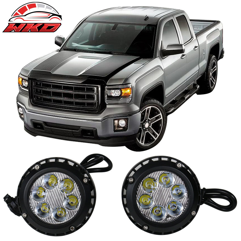 Fits 07-14 Mustang/Escape/Yukon/Suburban/Tahoe Front Bumper Fog Light Clear Lens