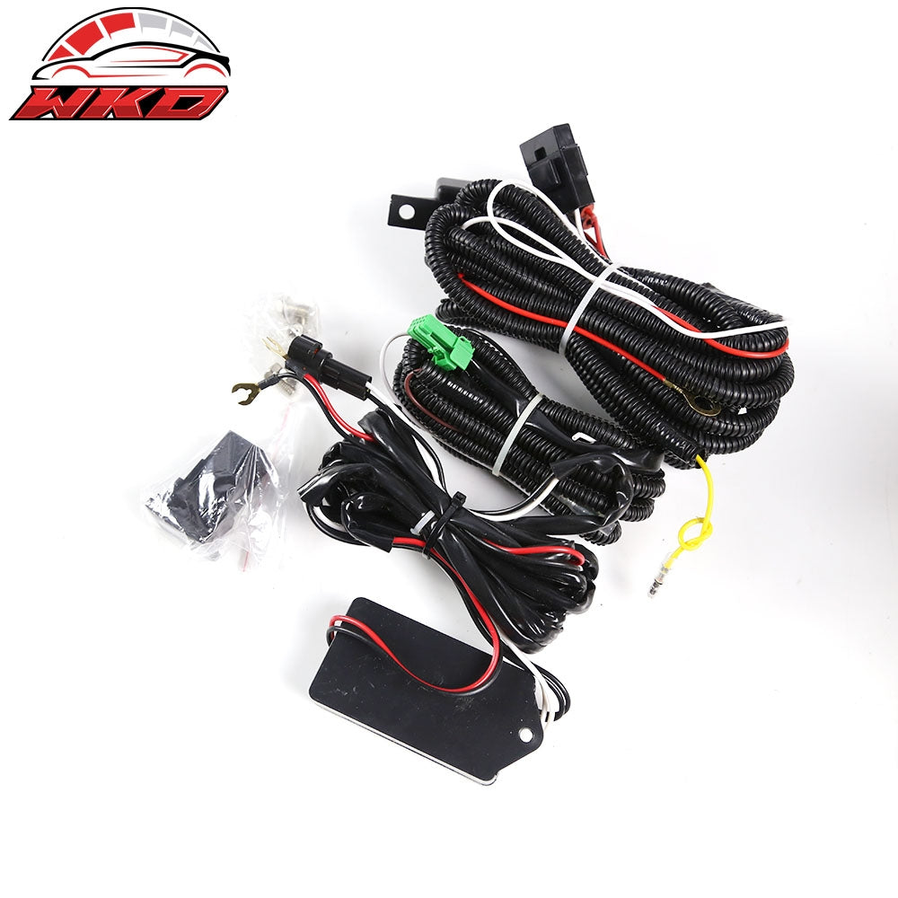 Fits 13-15 Toyota RAV4 2PCS Front Bumper LED Halo Projector Fog Lights W/Wiring