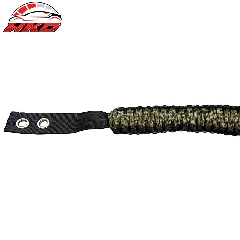 Fits 21-26 Ford Bronco 2/4Dr 2PC Green Nylon Roll Bar Grab Handles Paracord Grip