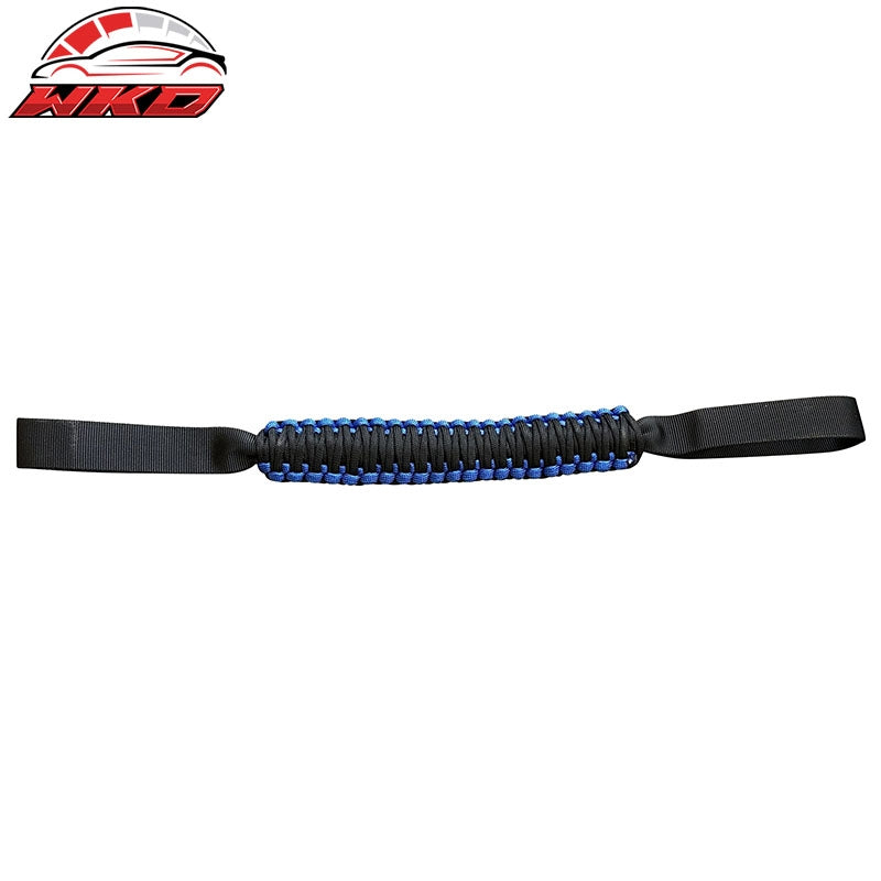 Fits 21-26 Ford Bronco Front Headrest Handles Roll Bar Grab Blue Nylon 2PCS