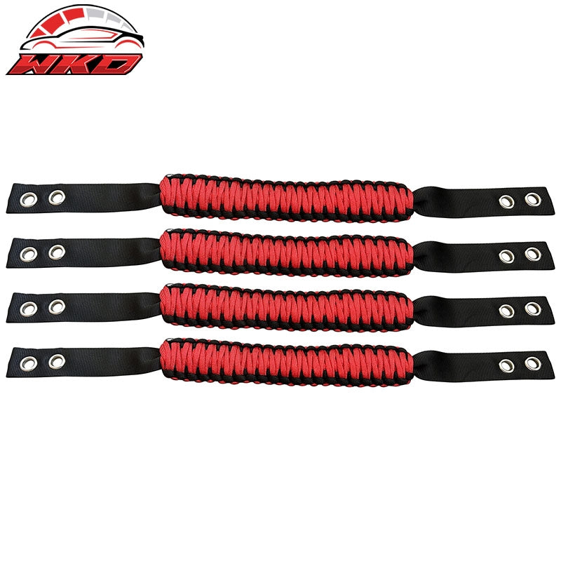 Wholesale 21-26 Ford Bronco 4PCS Red Nylon Roll Bar Grab Handles Paracord Grip Handle
