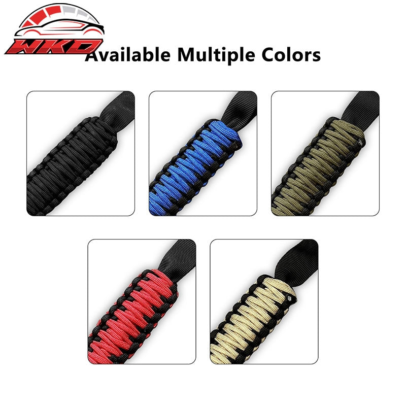 Fits 21-26 Ford Bronco 4PCS Yellow Nylon Roll Bar Grab Handles Paracord Grip