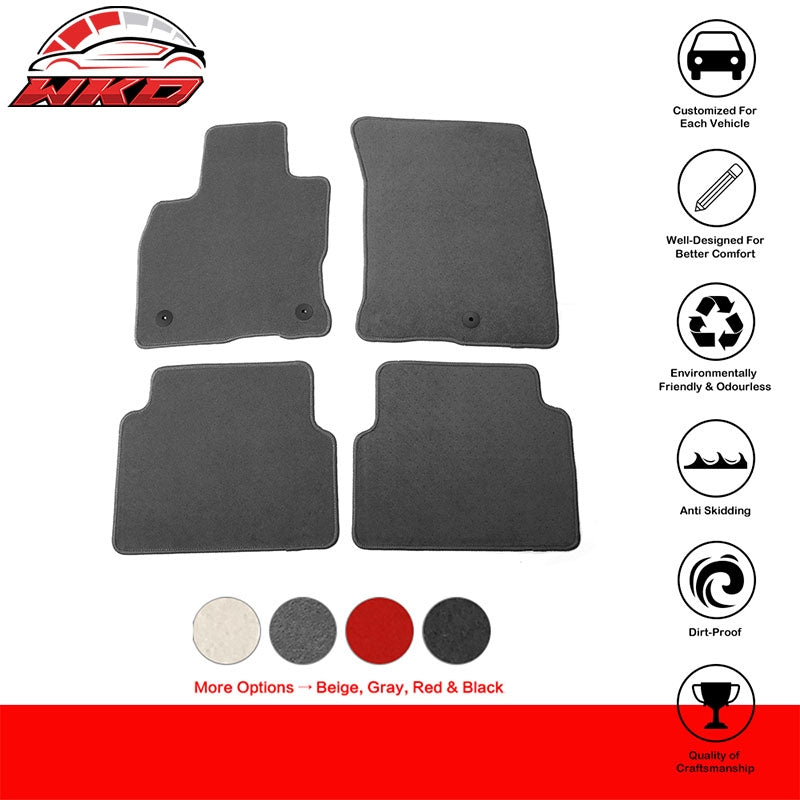 Fits 21-26 Ford Bronco Sport Front Rear Floor Mats Liner Carpets Set Nylon Gray