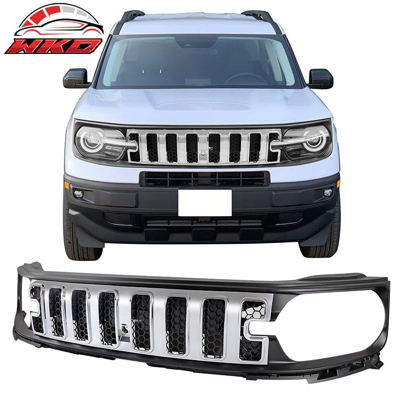 Wholesale 21-26 Ford Bronco Sport Grille Upper Guard Chrome Mesh Bumper Grill Cover