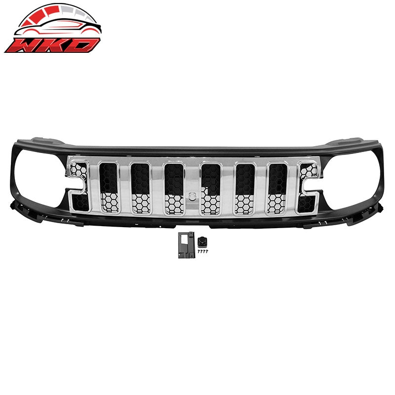Fits 21-26 Ford Bronco Sport Grille Upper Guard Chrome Mesh Bumper Grill Cover