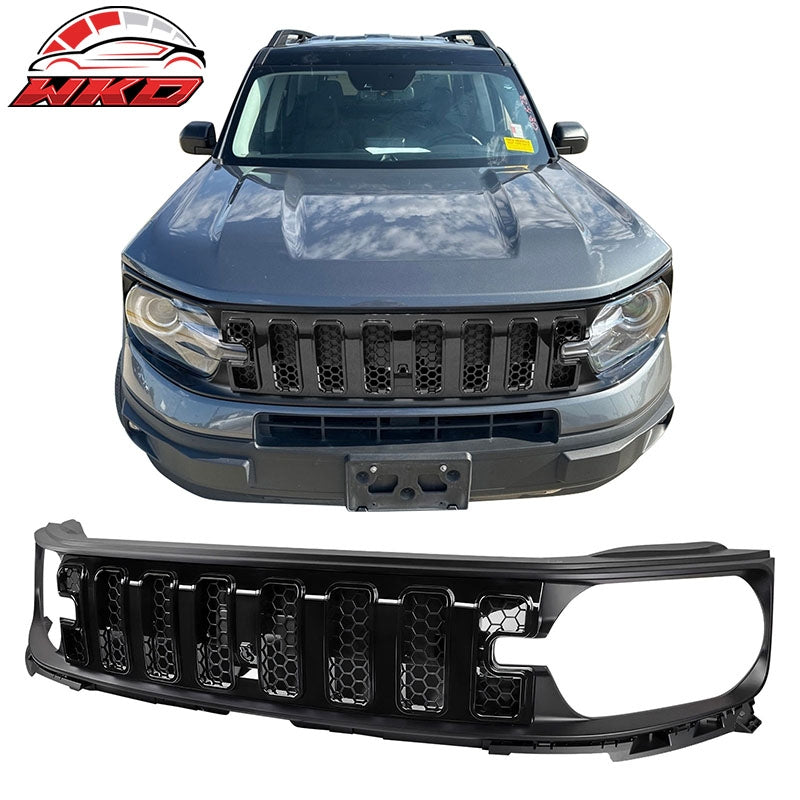 Wholesale 21-26 Ford Bronco Sport Upper Mesh Honeycomb Gloss Black Bumper Guard Grille