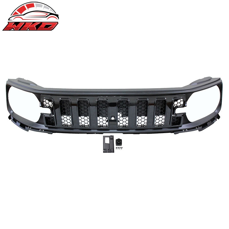 For 21-26 Ford Bronco Sport Upper Mesh Honeycomb Gloss Black Bumper Guard Grille