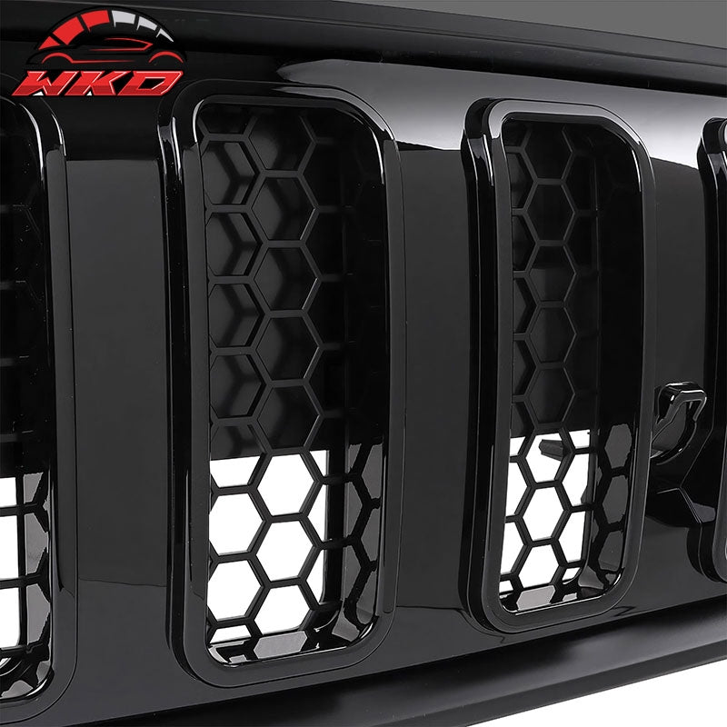 For 21-26 Ford Bronco Sport Upper Mesh Honeycomb Gloss Black Bumper Guard Grille