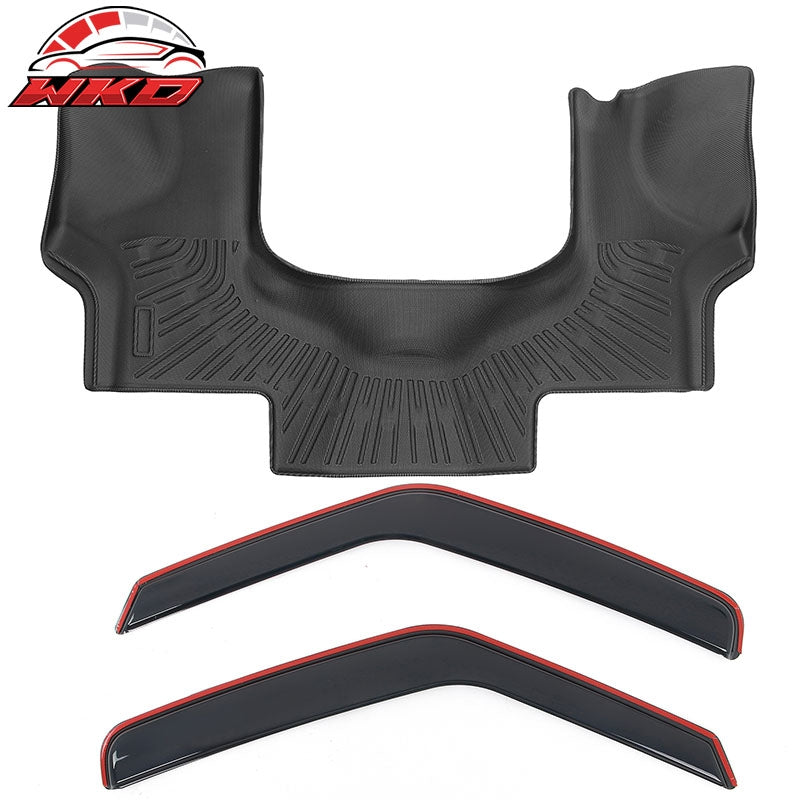 Wholesale For 07-14 Ford E-Series Van 3D TPE Floor Mats All Season Carpets + Window Visors